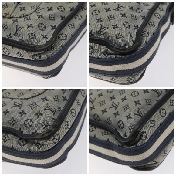 LOUIS VUITTON Monogram Mini Buzas Marie Kate Bag Blue M92320 Auth 131141 - Picture 14 of 16